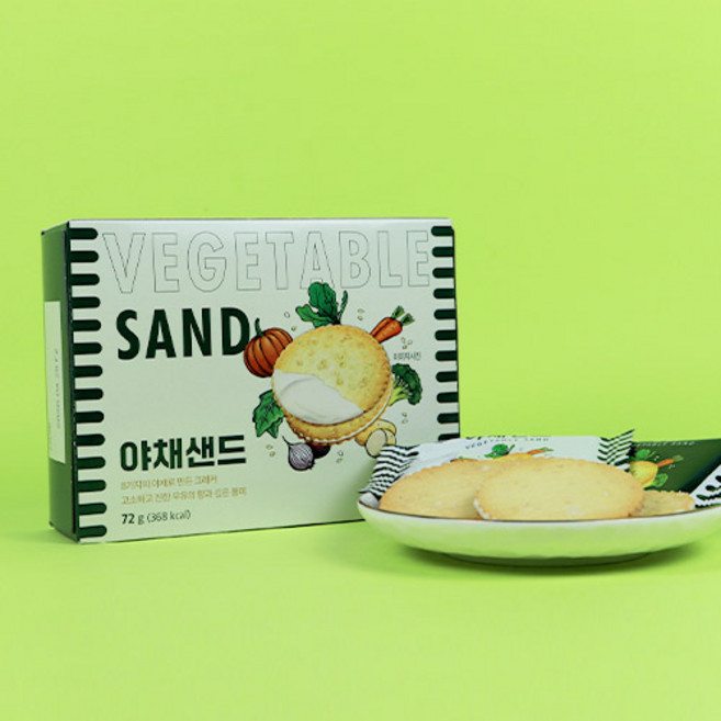 제주 아침미소목장 야채샌드크래커, 1개, 72g