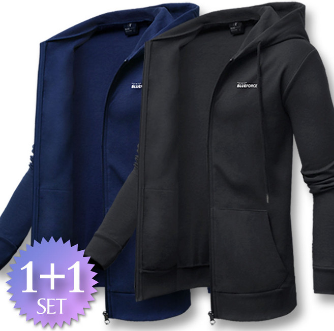 블루포스 트렙 후드 집업 1+1세트 [2장 묶음] 트레이닝 점퍼 [국내생산]
