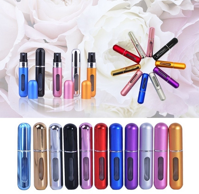 혀누닷컴 휴대용 미니 향수 공병 소형 알루미늄 향수 케이스, 1개