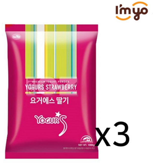 아임요 요거에스 파우더 딸기, 1kg, 1개입, 3개
