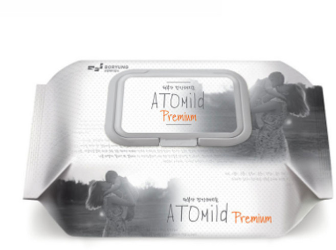 아토마일드 프리미엄 유아물티슈 캡형 70평량, 70g, 72개입, 6개