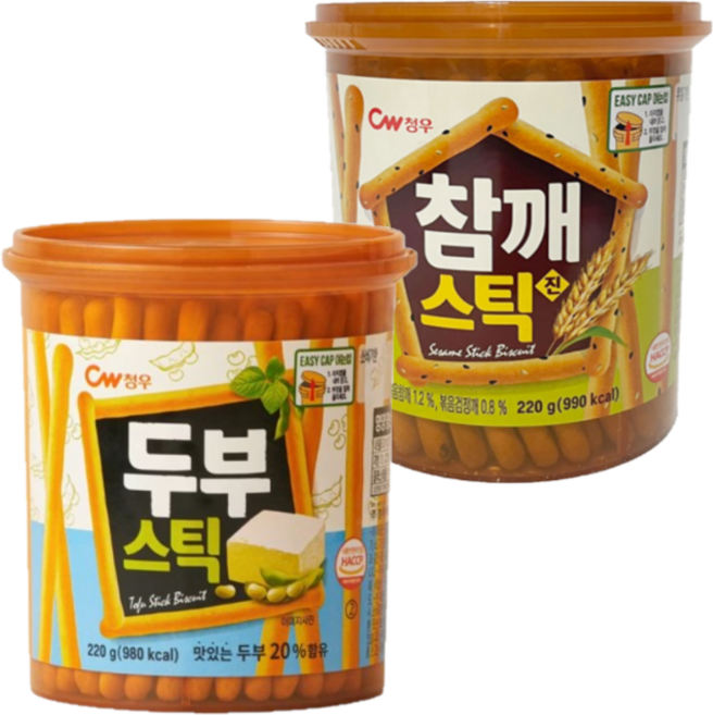 청우식품 참깨스틱 + 두부스틱, 1세트