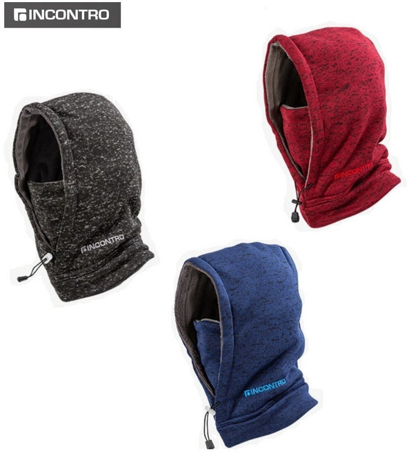 인콘트로 멜란지 후드넥워머, 검정, 1개