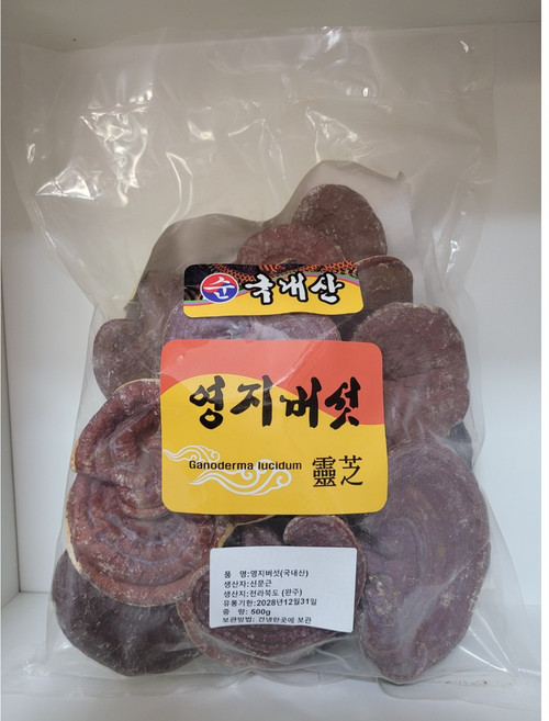 국내산 영지버섯, 2개, 500g