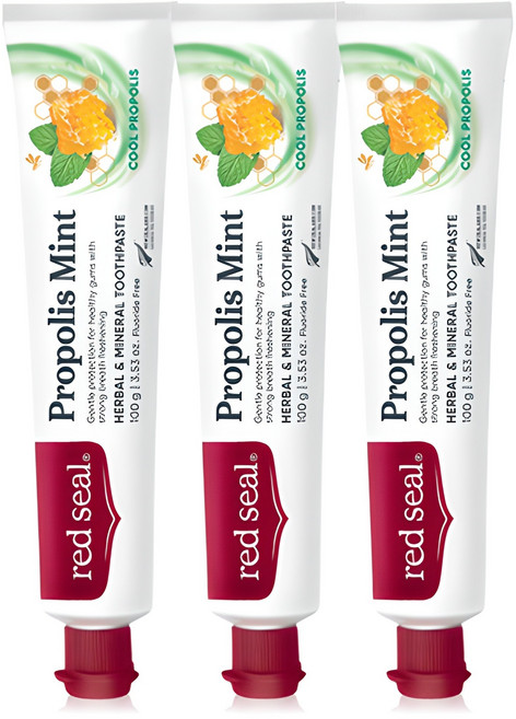 레드씰 프로폴리스 민트 치약, 100g, 3개