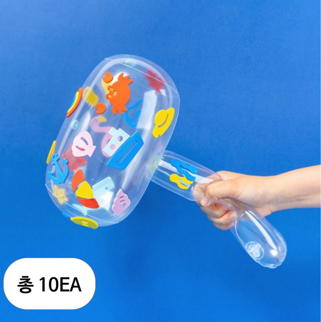 민화샵 물놀이 PVC 뿅망치 UDOOM0180, 투명(랜덤발송), 10개