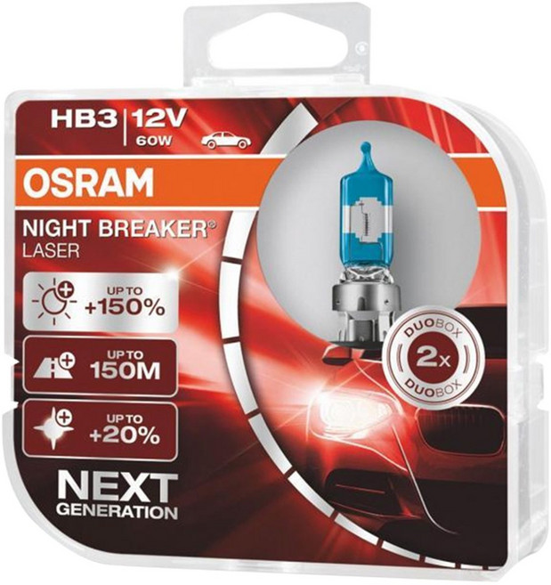 OSRAM 歐司朗 Night Breaker Laser 鹵素燈泡, 1套, 9005