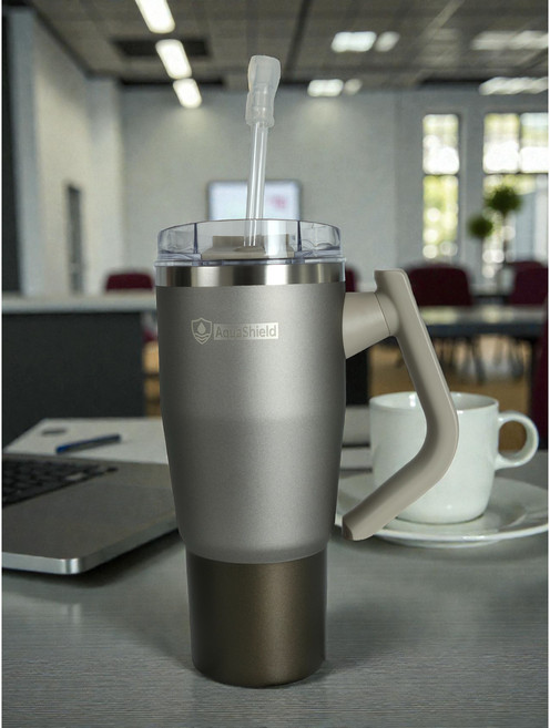 아쿠아쉴드 텀블러(침역류방지 기능성), 1개, 1200ml, 모카골드