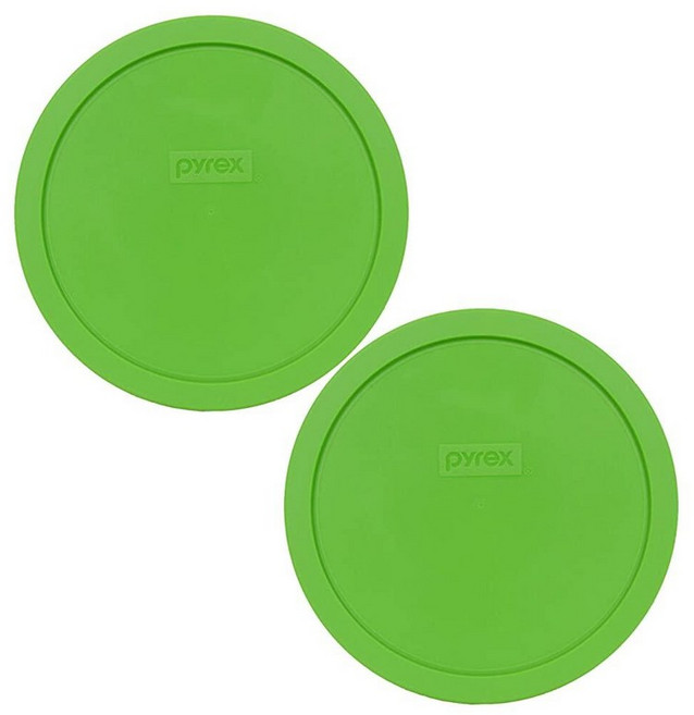 Pyrex 7402 PC 블루 식품 보관 교체 뚜껑 이 뚜껑은 6컵 조각 믹싱 볼 7203 7컵 유리 그릇에 2팩 미국 제조 261347, 초록색