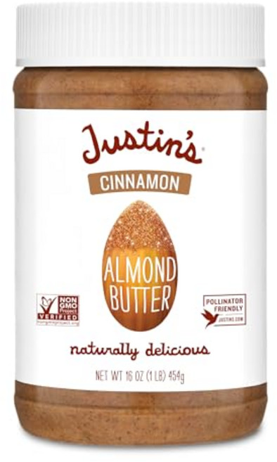 저스틴스 시나몬 아몬드 버터 저을 필요 없음 프리 비 Justin's Cinnamon Almond Butter No Stir Gluten-free Non-GMO Re, 1개