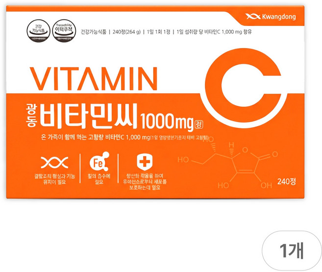 광동제약 비타민C 1000mg 8개월분, 240정, 1개