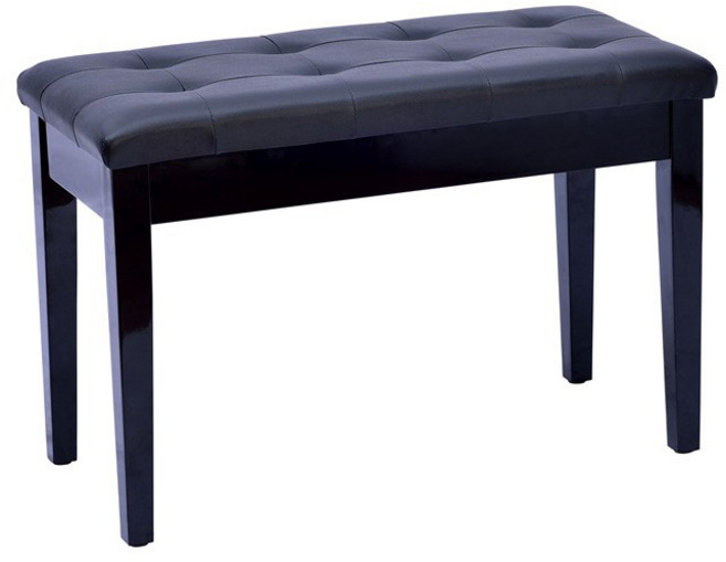 2인용 우드 피아노 수납형 의자 SH1184, 블랙, 1개