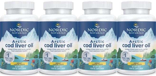 Nordic Naturals 노르딕네추럴스 아틱 코드 리버 오일 북극 대구 간유 레몬, 4팩, 90정 - 쿠팡