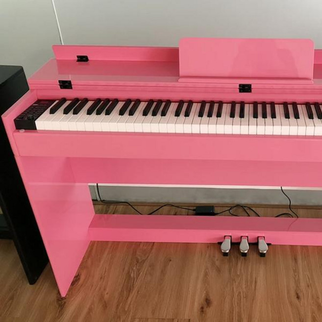LeGemCharr 그랜드 피아노 디지털 88 키 악기 업라이트 키보드, [05] pink, 1개