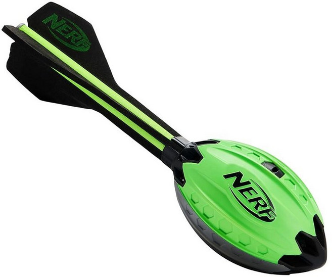 Nerf Vortex 에어로 하울러 폼 볼 - 클래식 장거리 미식축구 비행 최적화 꼬리 핸드 그립 실내 및 실외 재미(블루)_157278, 초록색_157278