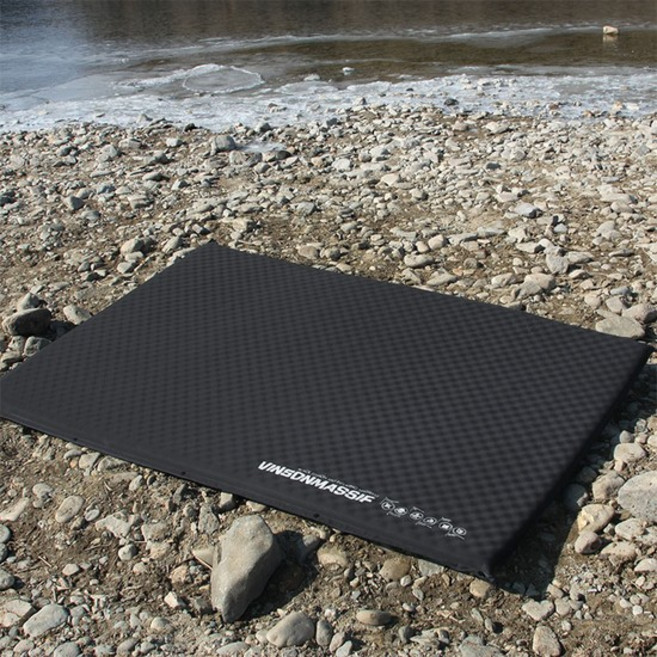 빈슨메시프 자충매트 시그니처5T 더블 캠핑 2인 에어 휴대용 블랙