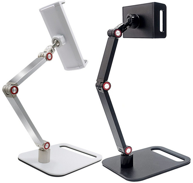 비티냐 360도 회전 아이패드 거치대 각도조절 높이조절 탁상용, 블랙