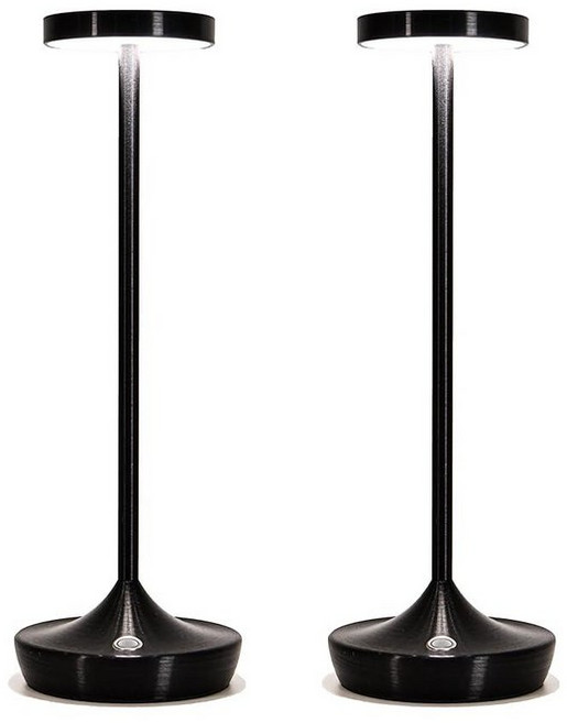 YHT 72Hrs Cordless Table Lamps Rechargeable 6000mAh LED 아웃도어(야외) Battery Operated Light Dimmable, Black 2