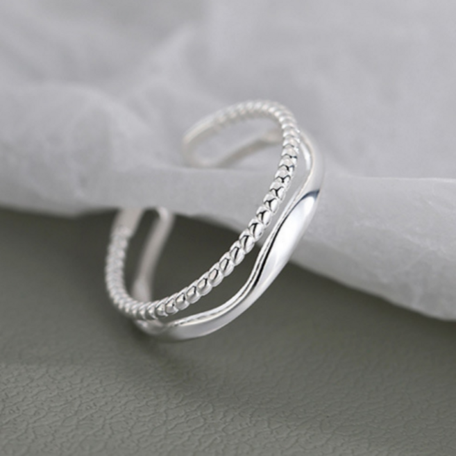 925 실버 레이어드 은 반지