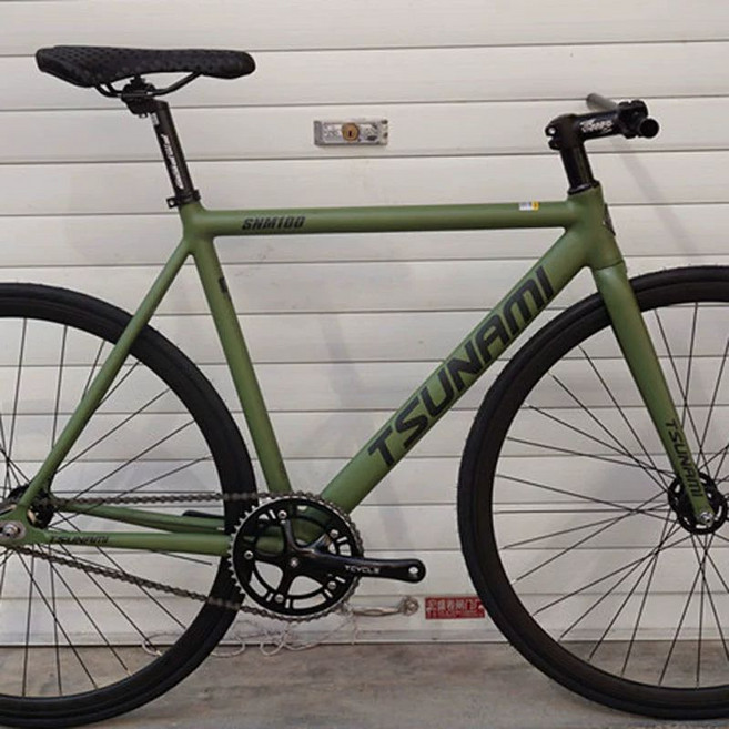 쓰나미픽시 프레임 자전거 경량 알루미늄 합금 SNM100, 밀리터리그린 프레임, 1개