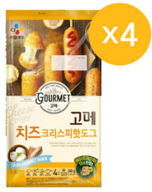 CJ 고메 치즈크리스피핫도그 340G, 1개