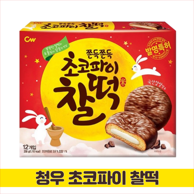 청우식품 초코파이찰떡 12p, 258g, 6개