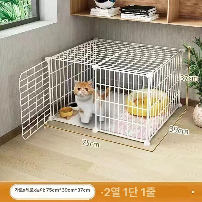 대형 고양이 집 실내용 하우스 화장실 일체형, 1개, 2열 1칸 1문