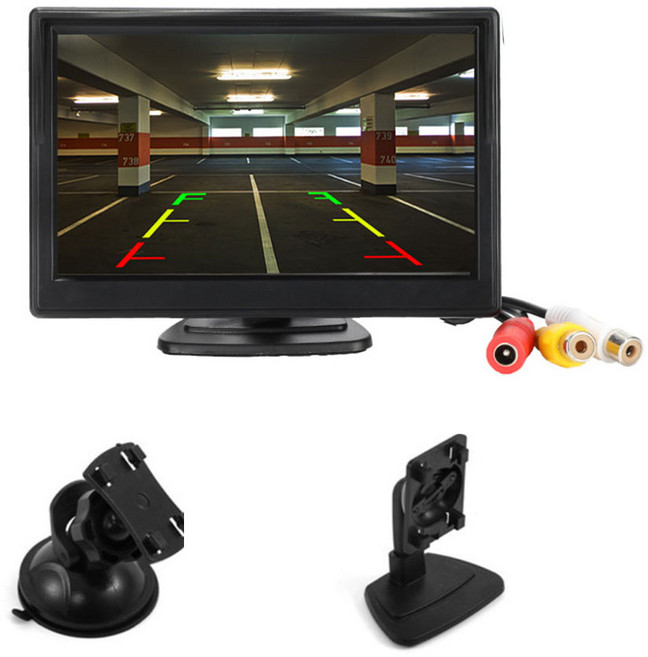 호환 AHD 1080P 자동차 모니터 어라운드뷰 역방향 카메라 TFT LCD 디스플레이 디지털 컬러 용 5 인치 화면