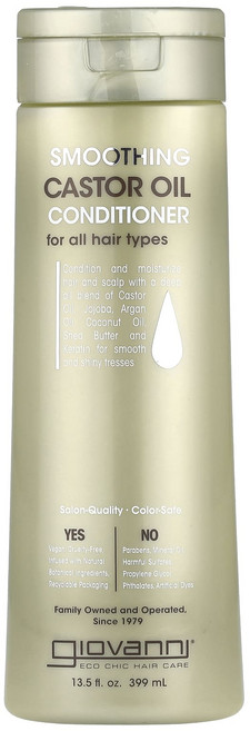 Giovanni 스무딩 캐스터 오일 컨디셔너 모든 모발용 399ml(13.5fl oz), Giovanni스무딩캐스터오일컨디셔너모든모발용399ml, 1개, 399ml