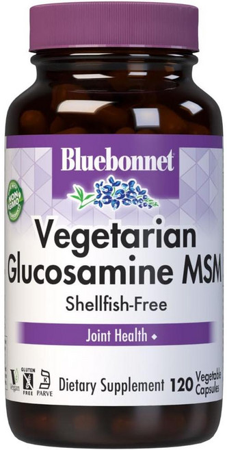 블루보넷 베지테리언 글루코사민 엠에스엠 BlueBonnet Vegetarian Glucosamine MSM, 1개, 120정