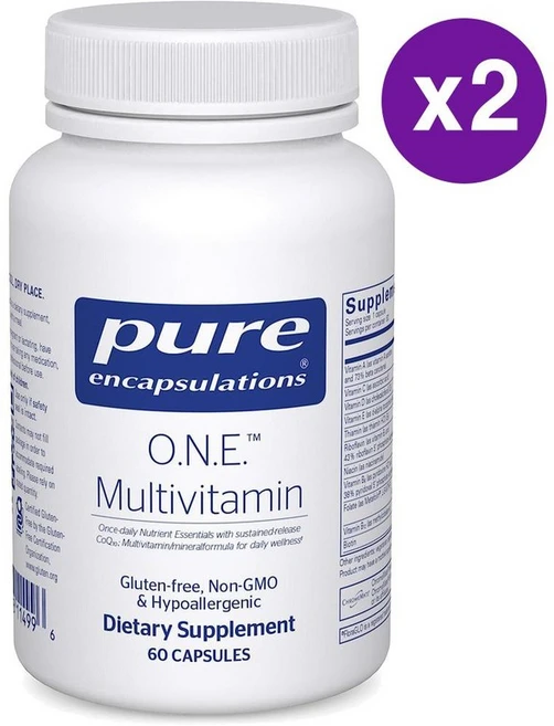 퓨어 인캡슐레이션 원 멀티 종합 비타민 Pure Encapsulations O.N.E. Multivitamin, 60정, 2개 - 쿠팡