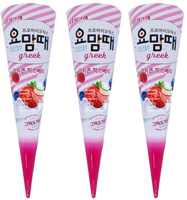 달쿨 추억의아이스크림 요맘때그릭콘 베리믹스, 24개, 150ml