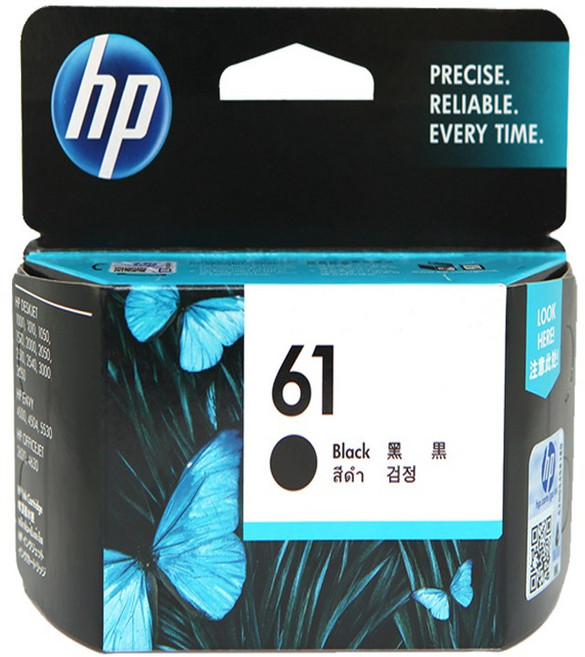 NO.61 CH561WA HP 잉크 검정, HP NO.61, 단품, 1개