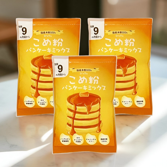 일본 디즈티에스 쌀가루 핫 팬 케이크 믹스 가루 파우더 100g x3팩
