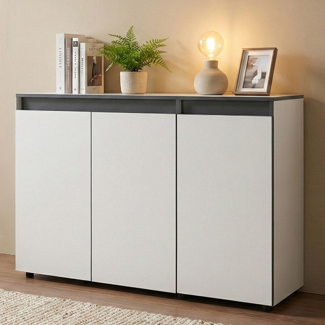 데코앤비 로엔 1200 광폭 다용도 수납장 정리장 주방 거실 수납가구, 1200광폭수납장_화이트, 로엔 1200광폭수납장_화이트