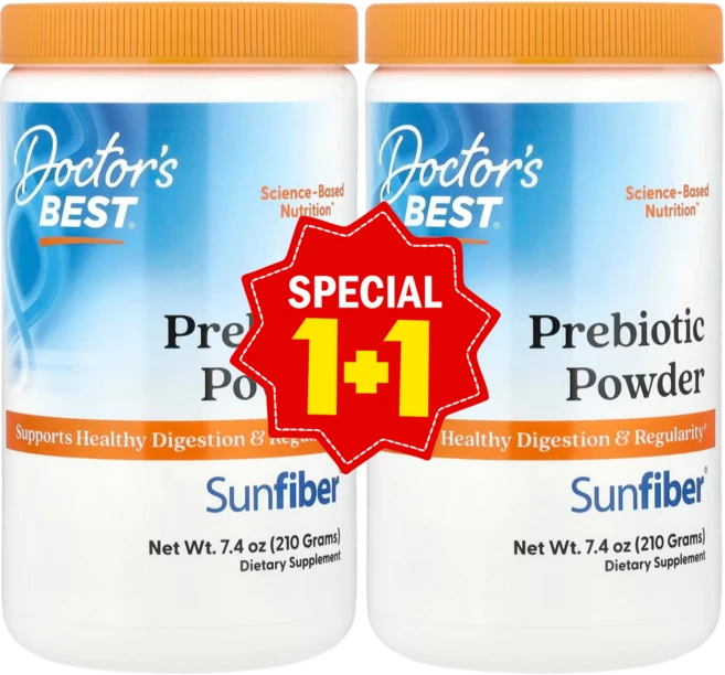 1+1 닥터스베스트 프리바이오틱 분말 Sunfiber 무맛 210g 구아섬유소 글루텐 프리 / 해외직구 미국정품, 2개 - 쿠팡