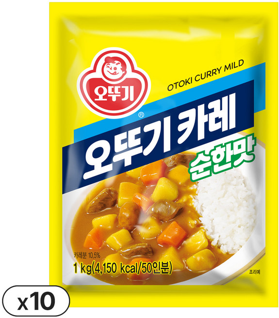 오뚜기카레 순한맛 1kg, 10개