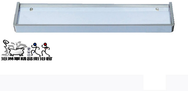 浴淋軍 304 不鏽鋼置物平台 附玻璃 L7360, 拉絲(60cm), 黑色