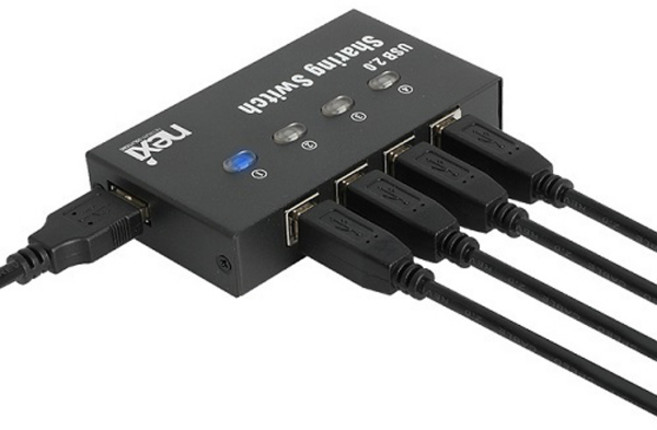 NX-U241S 4대1 USB 수동 선택기 USB B타입 (NX1016), 1개