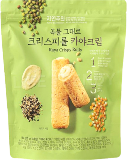 자연주의 곡물 그대로 크리스피롤 카야크림, 150g, 3개