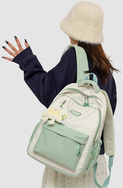 KDNC 남녀 공용 데일리 학생 가방 백팩 인형 세트