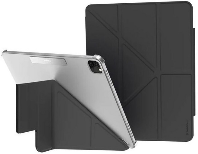 SwitchEasy魚骨牌 平板多角度折疊皮套 FOLIO系列 支架皮套 for iPad10 AIR4 5 6 m2 m4晶片 PRO 11吋 12.9吋, 經典黑, 1個