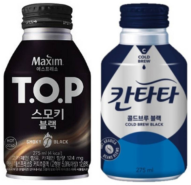 티오피 스모키 블랙 275mlx12캔+칸타타 콜드브루 275mlx12캔, 1개, 275ml