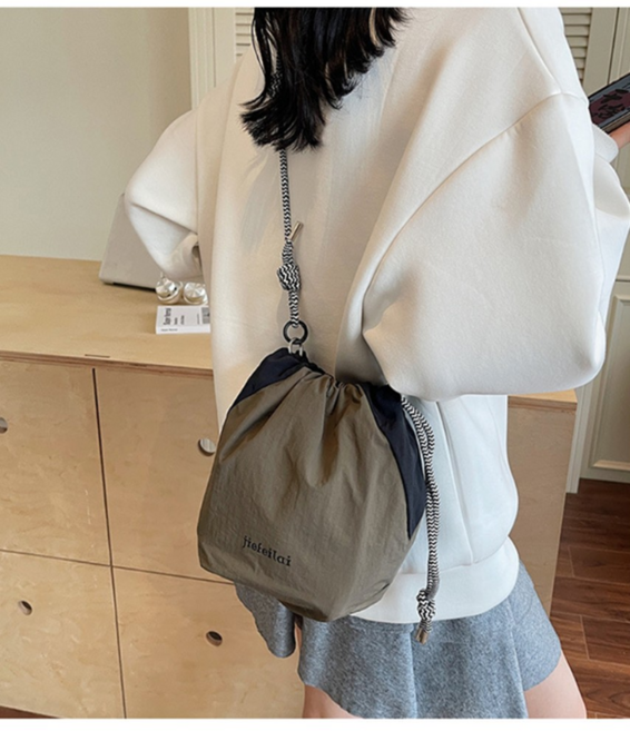 키밍 카메라 스트링 파우치 가방, 1개, 브라운