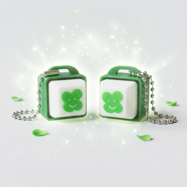 클리커 네잎클로버 키캡 키링