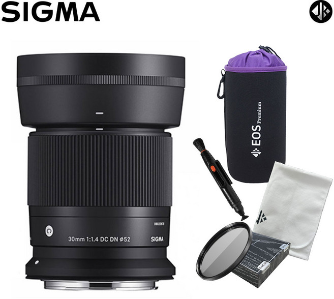 [포토리뷰이벤트] 시그마 C 30mm F1.4 DC DN 캐논 RF용 + MECO MC필터/렌즈 클리닝펜/방수파우치/포켓융 _WJK