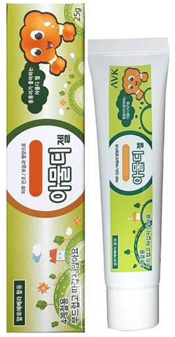알로에베라 모기물린데 어린이전용 아물디 키즈젤, 25g, 8개