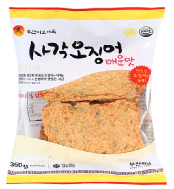 부산미도어묵 사각 오징어 매운맛 350g 10개입, 5개