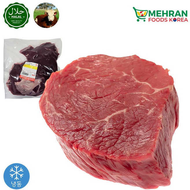 LABBAIK Halal Fresh Special Certified Beef Boneless Meat 1kg (Korean) / 소고기 전각 (국내산), 1개