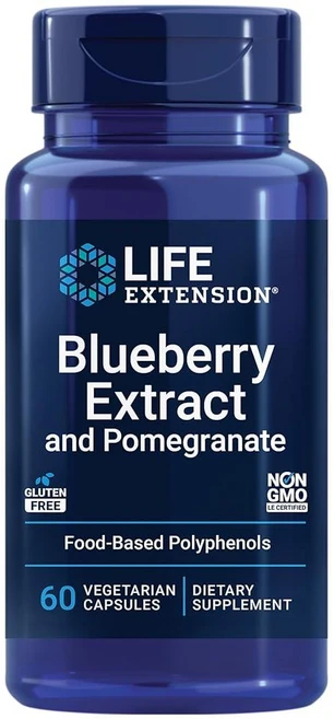 라이프익스텐션 블루베리 석류 추출물 캡슐 60정 215539, 1개, 58.97g - 쿠팡